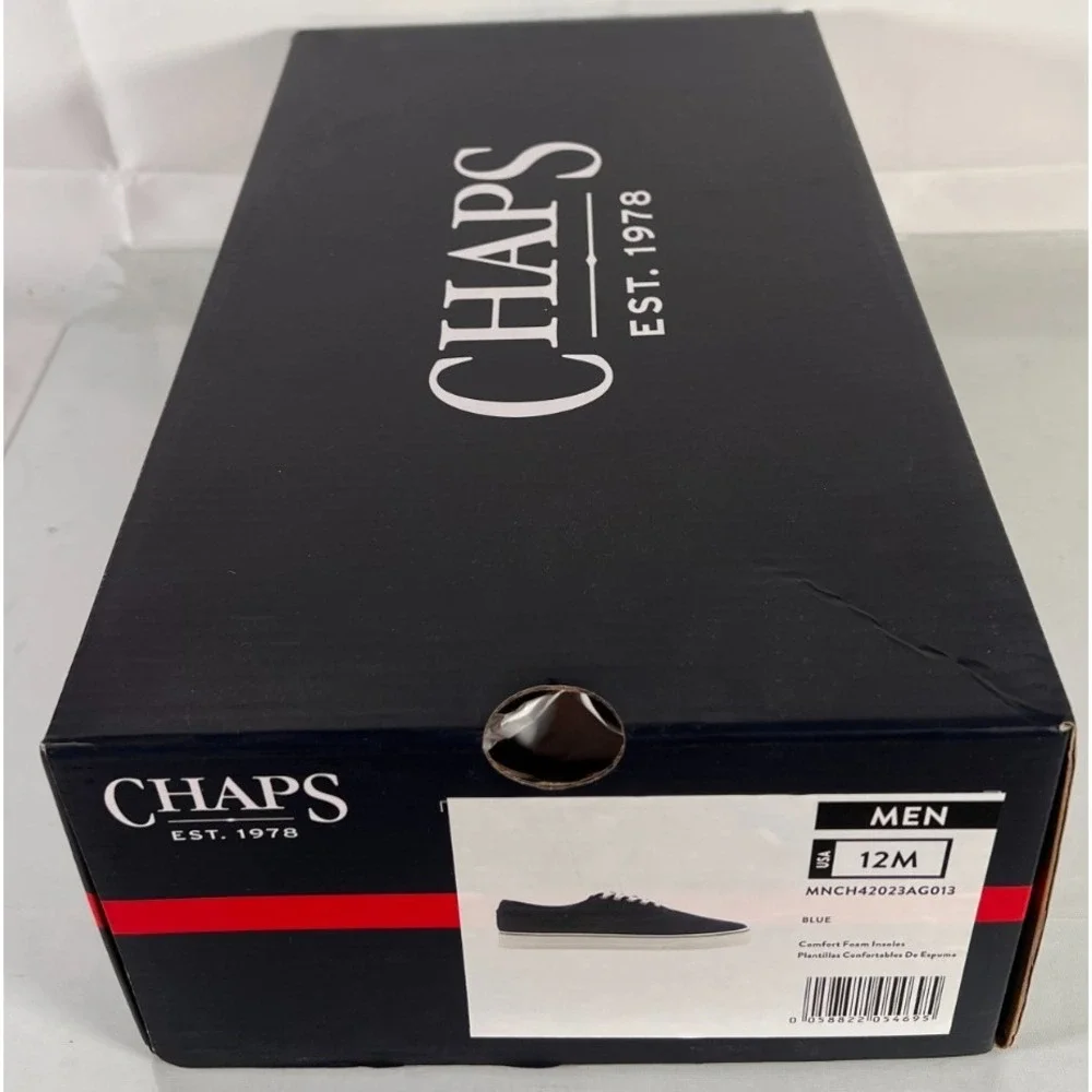 Chaps Mens Canvas Lace Up simple versatile Shoes Size 12 M Blue‎